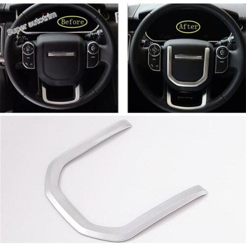 Lapetus Accessories Interior Steering Wheel Cover Trim Matte / Carbon Fiber ABS Fit For Land Rover Range Rover Velar 2018 - 2021