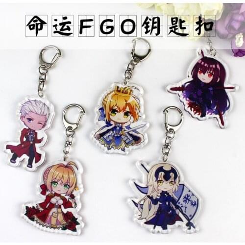 Anime Collection Keychain Destiny Fate Stay Night Acrylic Animation Peripheral Keychain Pendant