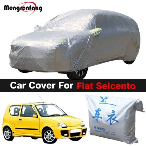 Full Car Cover Outdoor Anti-UV Sun Shade Rain Snow Resistant Dust Proof Auto Cover For Fiat 600 Seicento