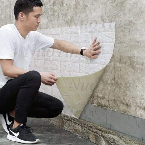 Cement Brick Kitchen Bathroom Stickers Gray Marble DIY Tiles Waterproof Modern DIY Wall Sticker Home Decor Living Room