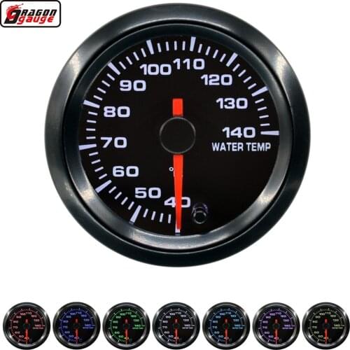 Dragon 2" 52mm High Speed Stepper Motor Auto 7 Colors LED Light Car Water Temp Gauge Temperature Celsius Meter Free Shipping