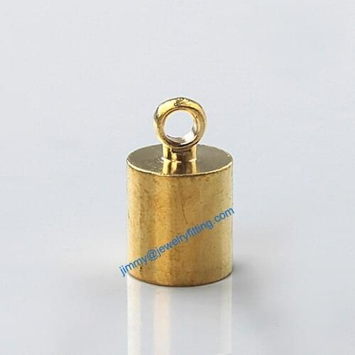 Jewelry findings Metal End caps for laether cord; crimp end cap; chain end caps 4.5*9mm 3000pcs