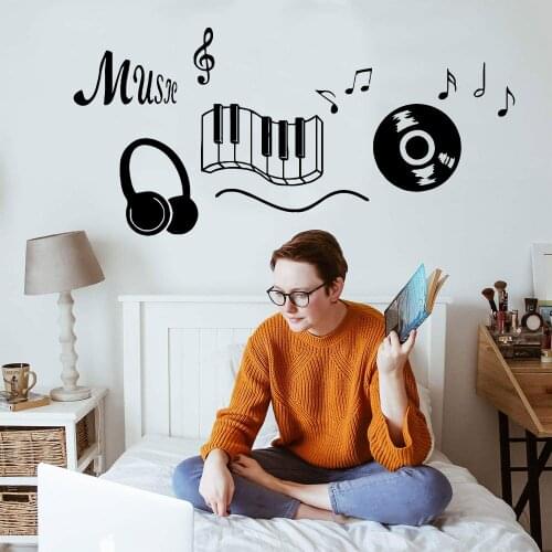 Hot music Wall Decal Living Room Removable Mural For Kids Rooms Diy Home Decoration Decal Creative Stickers