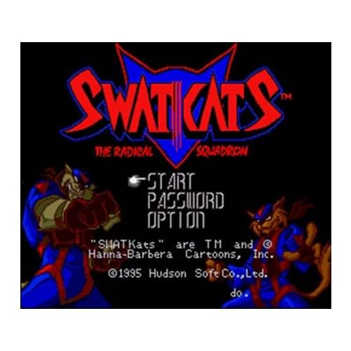 SWAT Kats - The Radical Squadron 16 bit Big Gray Game Card For NTSC Game Player Drop Shipping