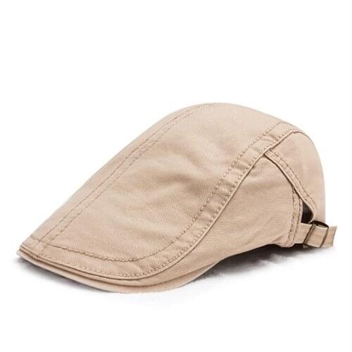 Mens and womens cap summer simple solid color beret caps forward hats