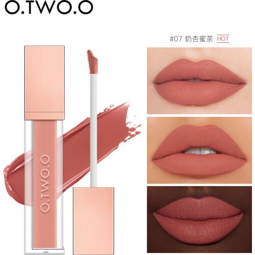O.TWO.O Red Velvet Liquid Lipstick Matte 12 Colors Lips Makeup Waterproof Lip Tint Long Lasting Moisturizing Lip Gloss Cosmetic
