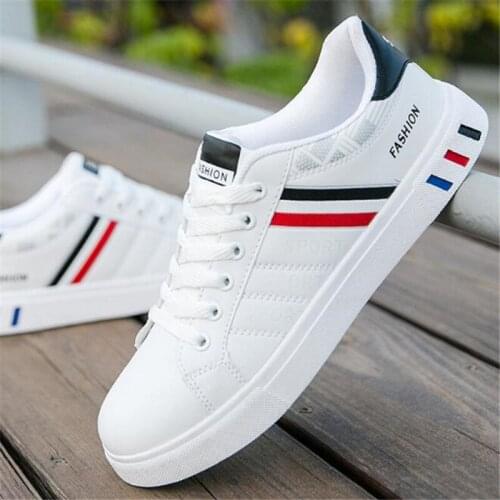 New mens sneakers fashion leather shallow mouth flat non-slip lightweight comfortable casual shoes for men man shoe