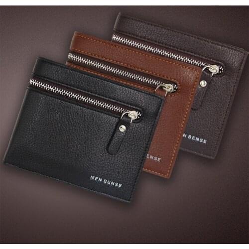 Mens Short Wallets Vintage Money Bag Clutch Coin Change Pocket Handbag Male Purse Card Holder Wallet for Men Money Clip