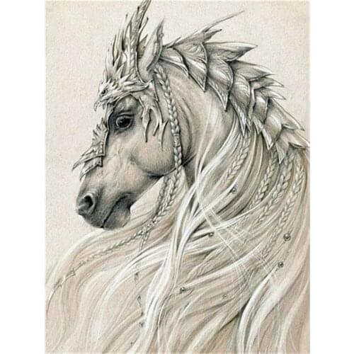 Horse Animal DIY Embroidery Cross Stitch 11CT Kits Needlework Craft Set Printed Canvas Cotton Thread Home Decoration Sell