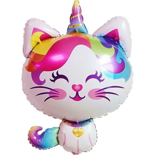 1 Piece Of Cartoon Elephant Unicorn Animal Aluminum Foil Balloon Happy Birthday Party Decoration Baby Inflatable Toy Gift Ball