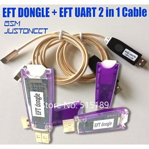 Newest 100% Original EASY FIRMWARE TEMA / EFT DONGLE + EFT Cable UART 2 in 1