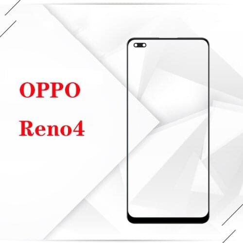Original For Oppo Reno4 Front Outer Glass Top Lens Screen Panel Replacement