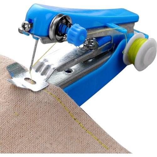 Mini DIY Portable Sewing Machine Tailor Stitch Tool With Thread Craft Hand-held Home Travel Use Manual Pocket Quick Stitch Tools