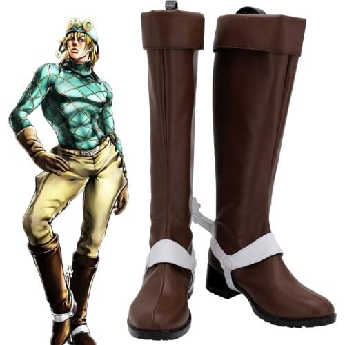 JoJos Bizarre Adventure Diego Brando Cosplay Boots Brown Shoes Custom Made Any Size