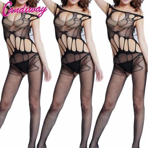 Sexy Fishnet Tights Exotic lingerie Underwear Women Sexy Lingerie Clothing Crotchless Body Suit Body Stocking Bodysuit Women Hot