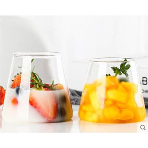 Glass Cup Creative Transparent Water Tea Mug Large Heat-resistant Mugs Coffee Cups Cocktail Glass Wine Glasses Verre Pour Boire