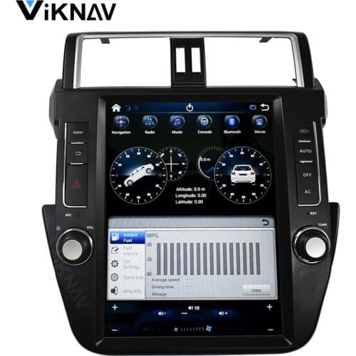 2 din stereo receiver multimedia player For TOYOTA Land Cruiser Prado 150 2014 - 2018 car stereo autoradio Tesla vertical screen