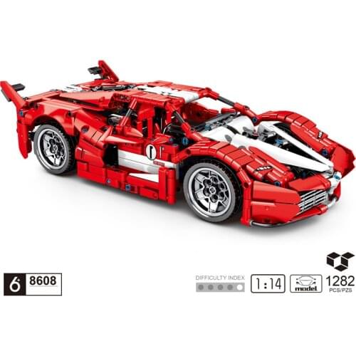 Technical super sport car Ferra FXX building block italy horse logo vehicle model bricks toys collection FOR boys GIFTS
