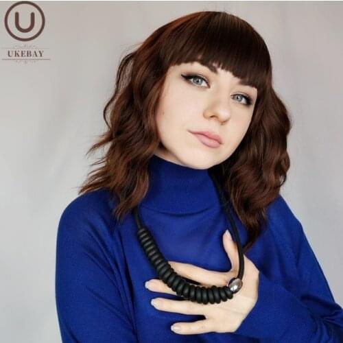 UKEBAY New Alloy Bead Necklaces Short Choker Necklace Black Silicone Chains Elasticity Adjustable Chain Jewelry Gifts Necklace