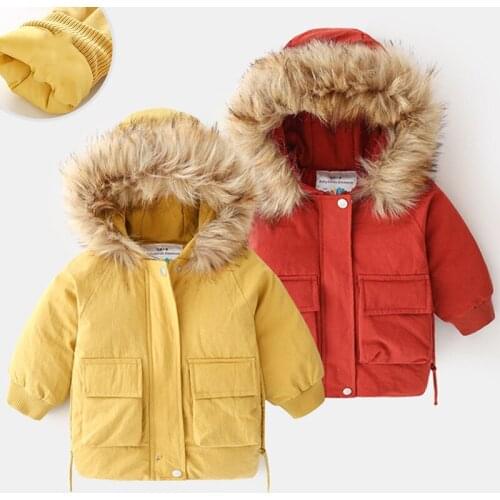 2020 Hot style boys hoodies style winter thicken long outwear coat kids winter warm jacket childrens thicken clothes WT9789