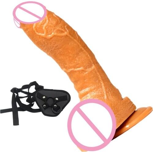 215*47mm Realistic Penis Dildo Sexy Strap On Dildo Masturbator Radian Big Cock Anal Sex Toys for Women Lesbian Men Gay Butt Plug