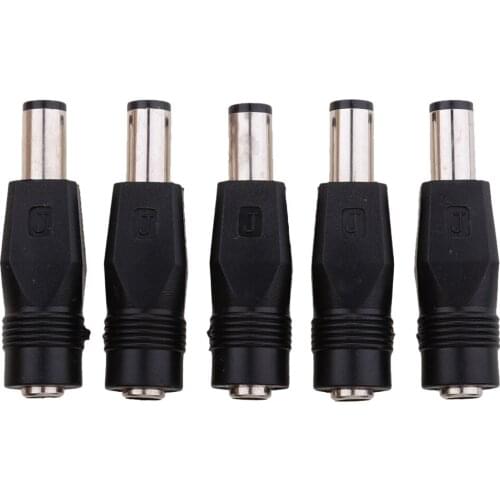 5Pcs DC Power Adapter Male Socket to Female Charger Connector for Cell Phone