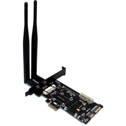 PCI-E WiFi Adapter Mini PCI-E to PCI-E Network Card mSATA SSD to SATA 2.5 Adapter with SIM Card Slot for 3G/4G/LTE Wi Fi Adapter
