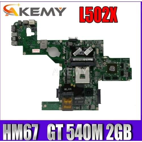 Akemy 714WC 0714WC DAGM6CMB8D0 Laptop Motherboard s989 For DELL XPS L502X Main board HM67 w/ GT 540M 2GB works