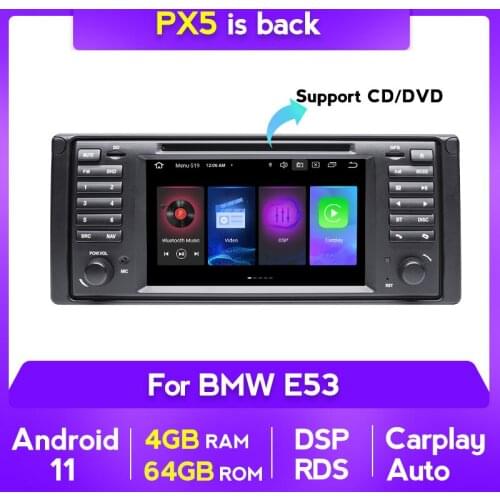 Android 11 4G LTE DSP Car Multimedia Radio Player For BMW E53 2002-2008 GPS Navi Carplay Auto Car IPS BT DVD 2 Din
