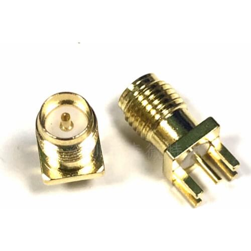 Free shipping 5PCS N-foot vertical inner needle SMA female flapper vertical RP-SMA-KE female PCB card Threaded Needle