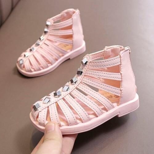 2021 Newest Kids Sandals For Girls Princess Shoes Fashion Children Sweet Beach Shoes Girls Toddler Baby Sandals
