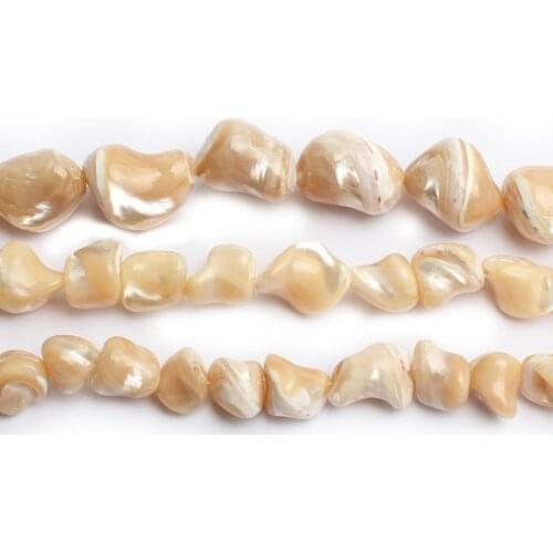 S/M/L Natural Original Color Shell Beads Irregular Loose Spacer Beads For Accessories Jewellery Making DIY Bracelet Necklace15