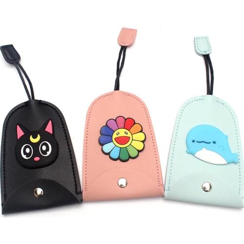 Cartoon Animals Pull Type Key Bag PU Leather Key Wallets Housekeepers Car Key Holder Case New Leather Keychain Pouch