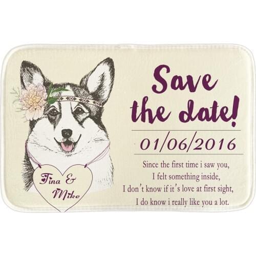 Custom Door Mats Save The Date Different Langusge Version Choose Personalize Decorative Door Mats For Bathroom Livingroom