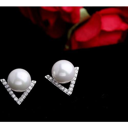 Elegant and Exquisite Freshwater pearl s925 Stud Earrings For Woman 2020 New Classic Jewelry Luxury Party Girls Unusual Earring