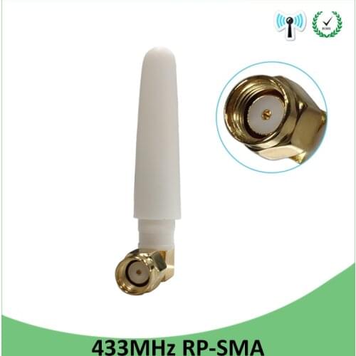 5pcs 433MHz Antenna 2.5dbi RP-SMA Connector Plug 433 mhz directional antena waterproof antenne for Lorawan watermeter Gasmeter