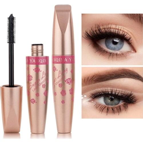 Hot Selling Yanqina 8825 Silica Gel Brush Mascara Lengthening Densely Curling Waterproof Makeup Goods Cosmetic Gift for Women