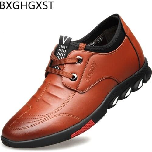 Leather Shoes Men 2020 Designer Mens Shoes Casual Fashion Formal Dresses Elevator Shoes for Men Luxury Brand Zapatos De Hombre