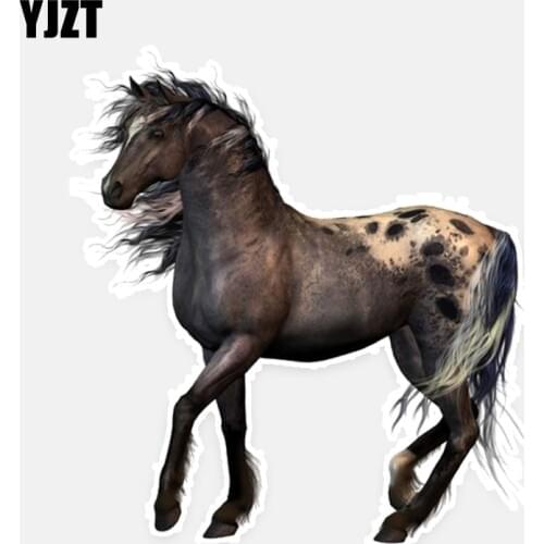 YJZT 12CM*13.5CM Personalized Animal Horse PVC Nice Quality Car Sticker Decal 5-0735