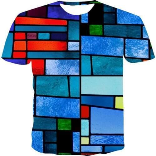 New T-shirt mens high-quality mens T-shirt short-sleeved breathable sports 3D printed fashion handsome mens T-shirt