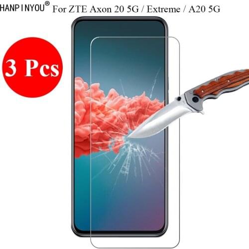 3 Pcs/Lot New 9H 2.5D Tempered Glass Screen Protector For ZTE Axon 20 5G / A20 5G 6.92" Protective Film + Clean Tools
