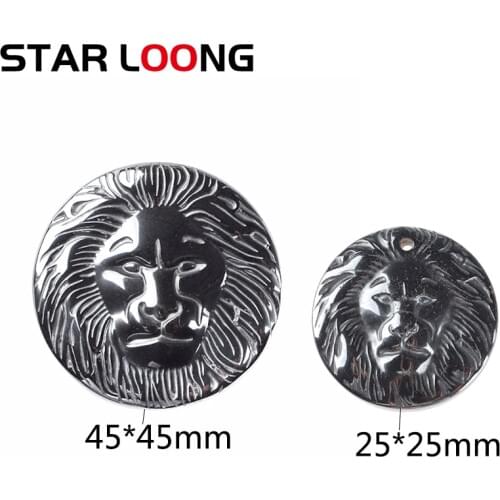 Nature hematite stone Black Lion head Pendant 25*25mm Hematite beads Charm Jewelry DIY Necklace making accessories For Women Men