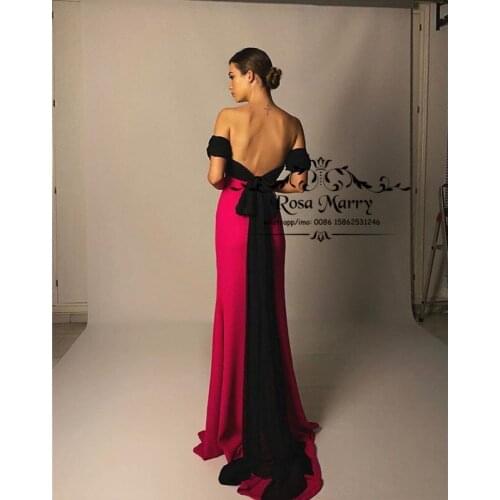 Sexy Backless Plus Size Mermaid Evening Dresses 2020 Off Shoulder Arabic Design Girl Formal Dresses Evening Wear Prom Party Gown