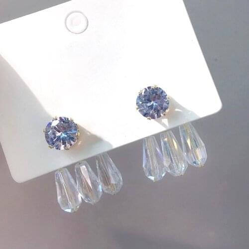 Front And Back Zircon Crystal Tassel Fashion Earrings For Women 2021 New Wedding Party Jewelry Beautiful Earings Wholesale