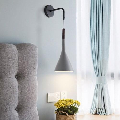 Modern loft light gooseneck stone bedroom light rope corridor wall lamp living room bedroom bedside wall lamp