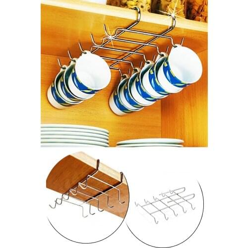 Rack Six 10 Hook Cup And Mug Tree