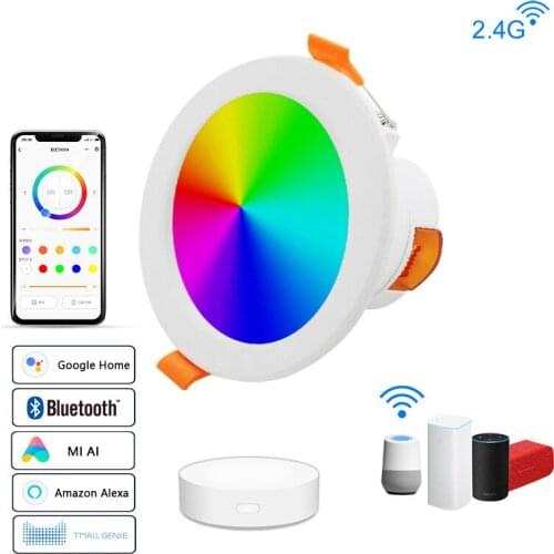 Led Downlight Wifi Tuya Smart Life Dimming Spot Bluetooth Lamp 7W 9W 15W Rgb Change Warm Cool Light Work with Alexa Google Home
