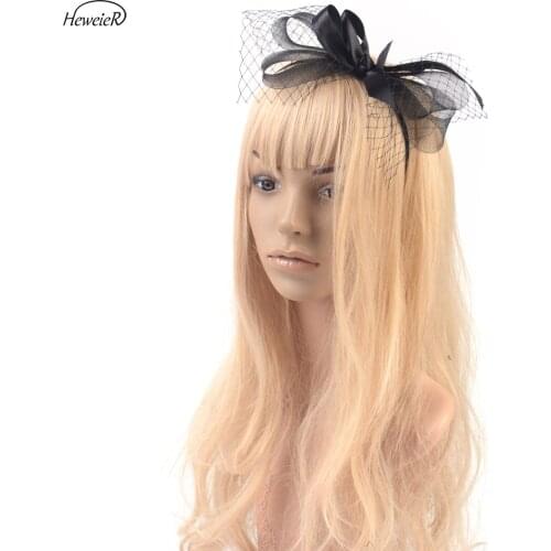 Lady Handmade Hair Accessory Head Band Fascinators Bow Veil Party Headpieces Wedding Fancy Dress Accessories