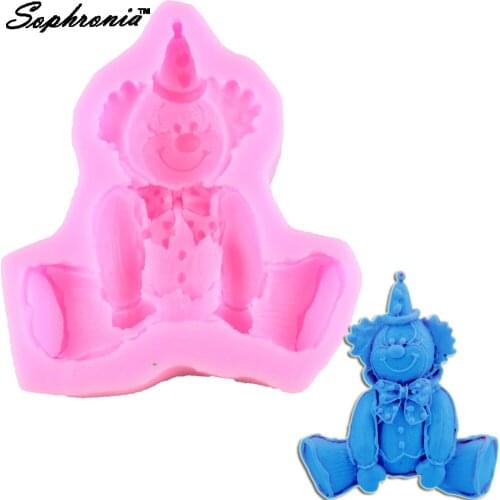 10PCS/SET 3D Halloween Clown Cartoon Silicone Mold Resin Clay Candle Moulds Chocolate Cake Candy Mold Fondant Decorating F1185