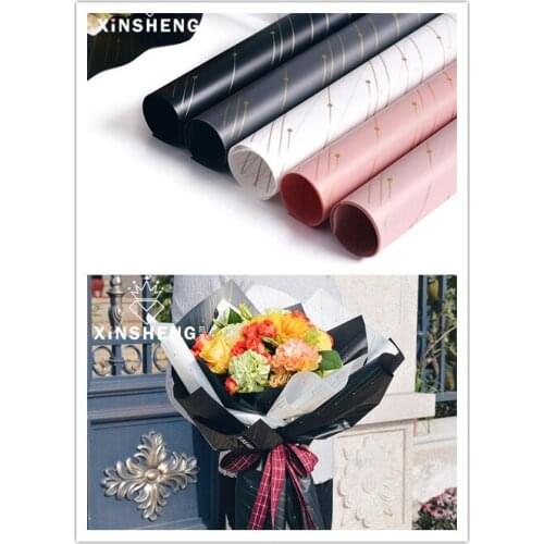 10pcs/lot Flower Packaging Paper Hot Stamping Packaging Material Bouquet Florist Supplies Gift Wrapping Paper